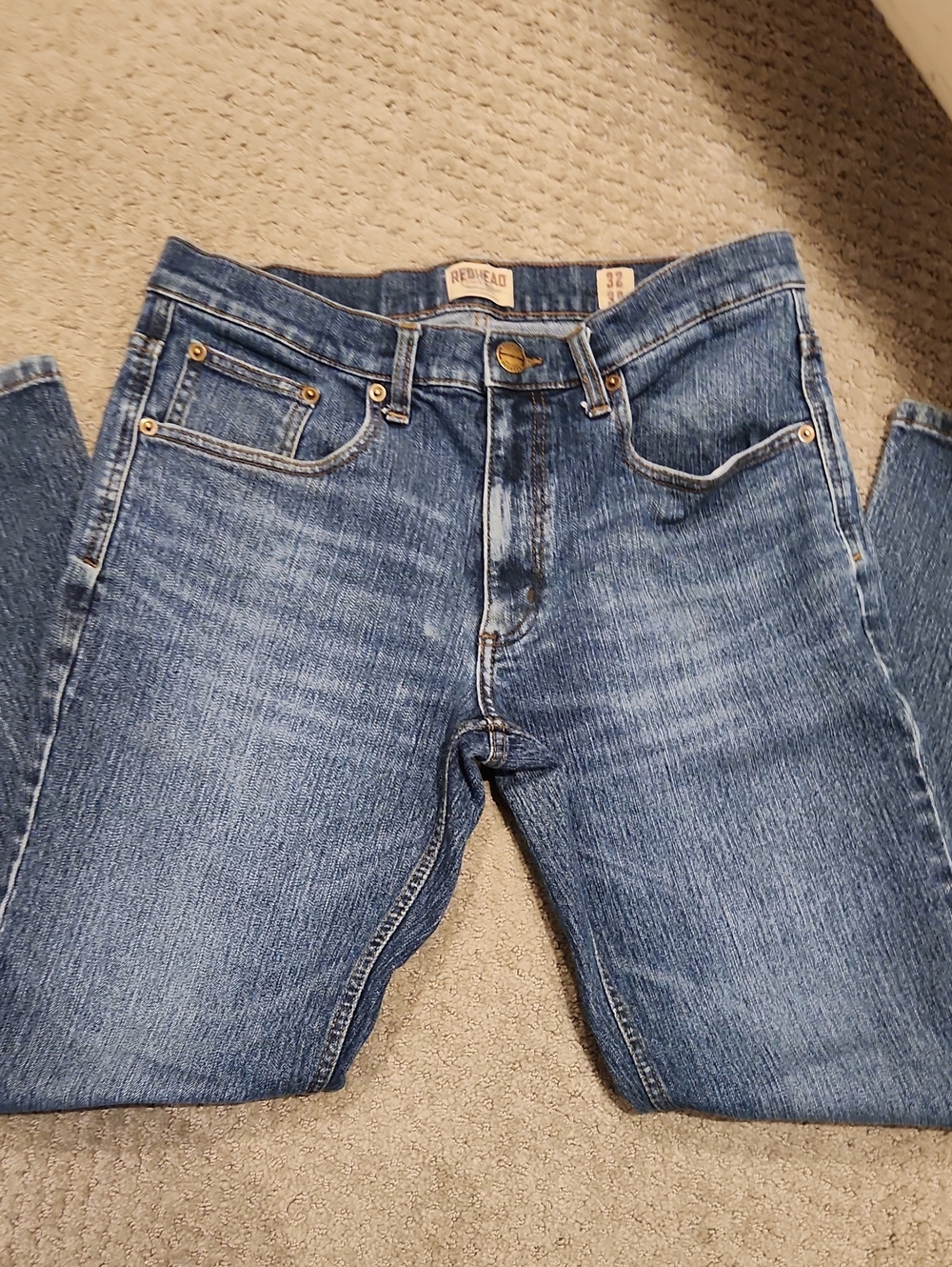 RedHead Blue Denim Jeans with Contrast Stitching 32/28